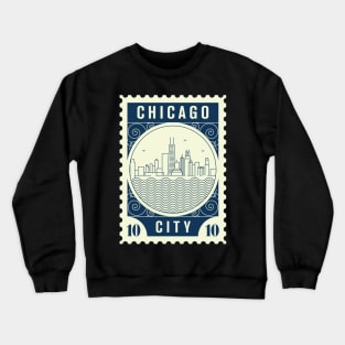 Chicago Stamp Design Crewneck Sweatshirt